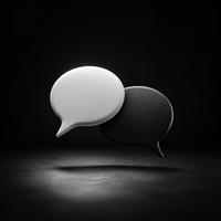 Two speech bubbles